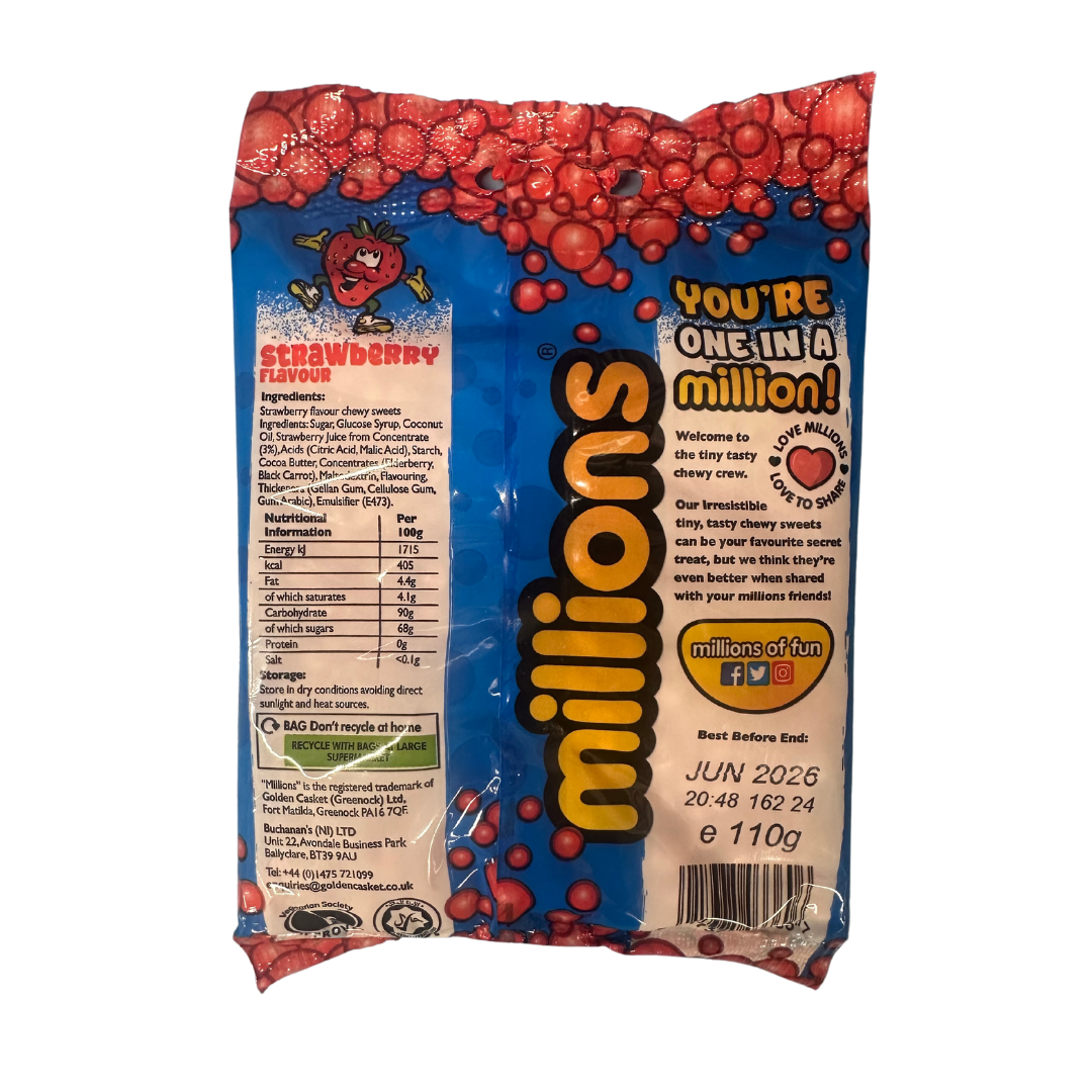 Millions - Strawberry Flavour (110g)